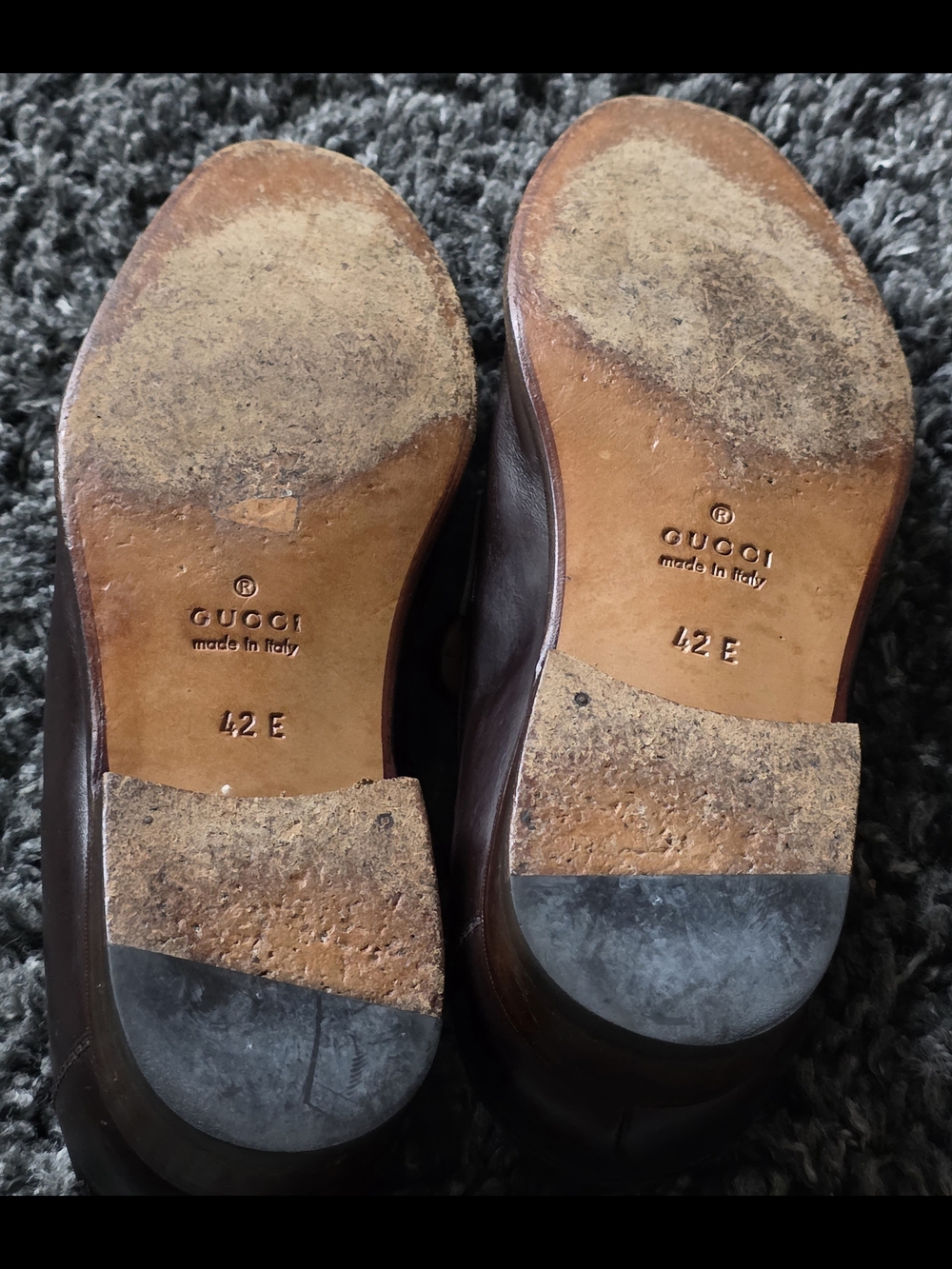 Gucci Dark Brown Leather Penny Loafers - Picture 12 of 16